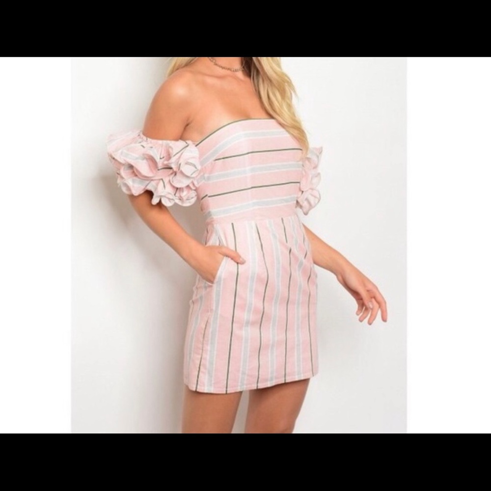 Pink Blush Striped "Wrapping Pape